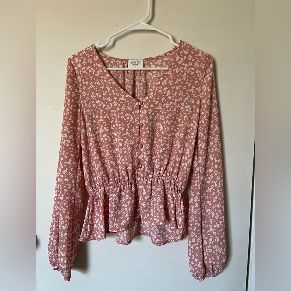 Sienna Sky blush blouse size small